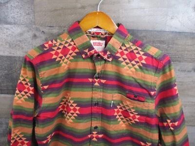 Levis Western Shirt Mens Medium Striped Aztec Southwest Modern Fit Button Down - Image 1 of 4