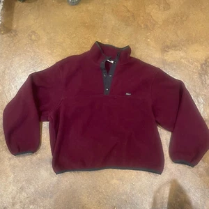 Vtg Woolrich Polartec Fleece Pullover Mens Size 2XL Tall Made In USA Maroon - Picture 1 of 7
