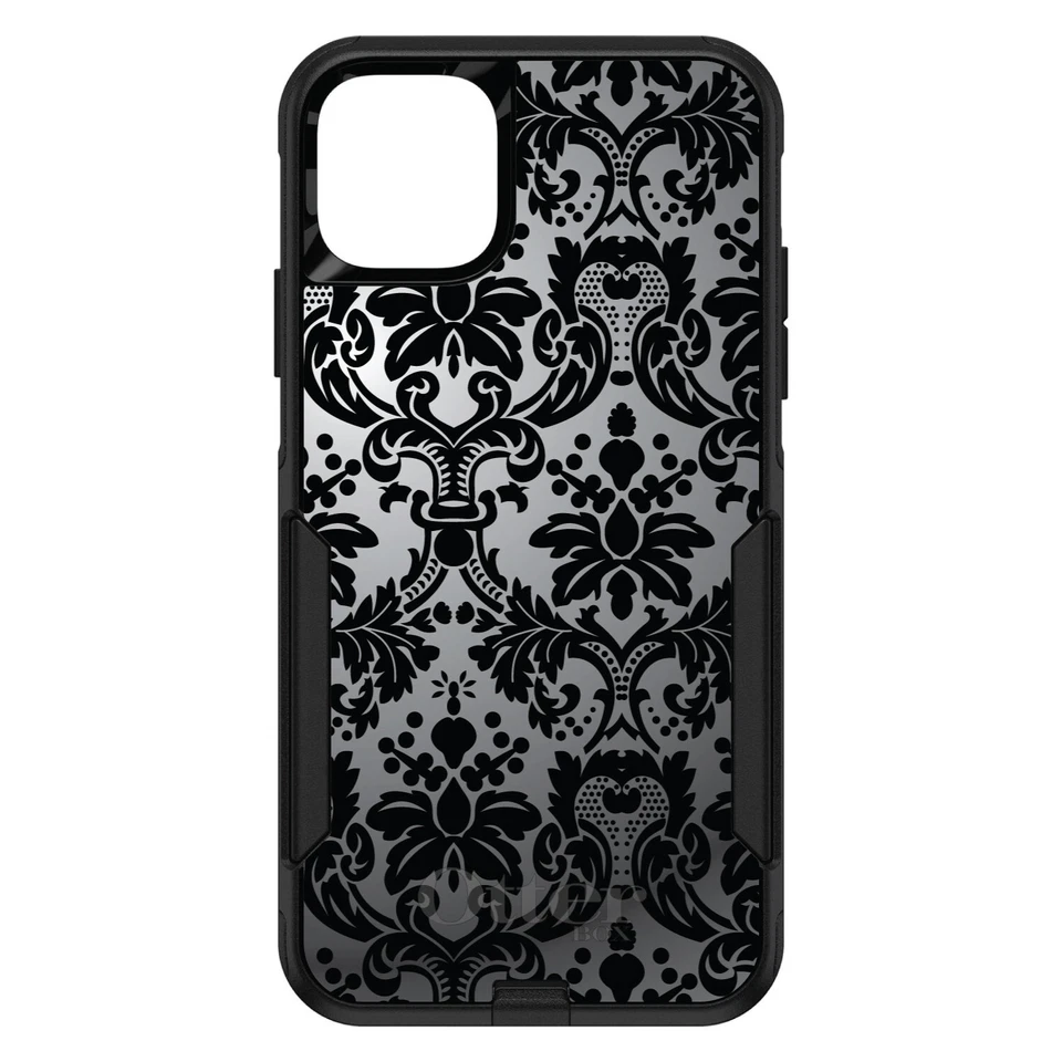 OtterBox Commuter for Apple iPhone (Pick Model) Silver Black Damask - Image 1 of 1