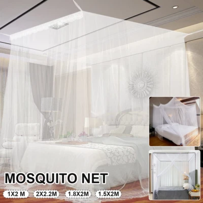 Moustiquaire blanche ciel de lit moustiquaire moustiquaire auvent moustiquaire moustiquaire filet - Photo 1/4