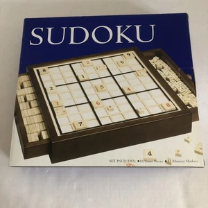 VINTAGE New  Wooden Sudoku Puzzle Board with Drawers - Picture 1 of 3