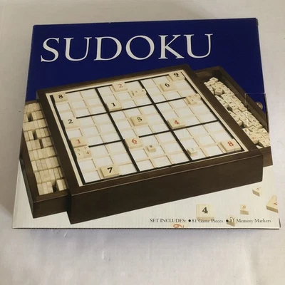 VINTAGE New  Wooden Sudoku Puzzle Board with Drawers - Image 1 of 3