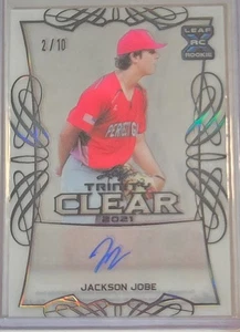 Leaf Trinity Clear 2021 #CA-JJ1 Jackson Jobe automático 02/10 RC Tigers - Imagen 1 de 1