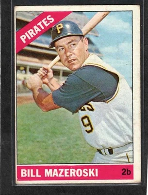 1966 Topps #210, Bill Mazeroski, Pittsburgh Pirates, VG VGEX - Image 1 of 2