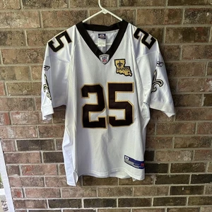 New Orleans Saints Jersey Mens Size 48 White NFL Football Bush 25 Reebok - Picture 1 of 5