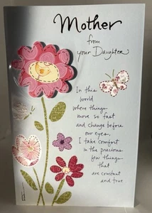 Mother's Day Greeting Card From A Daughter (3D Flower Design) - Picture 1 of 5