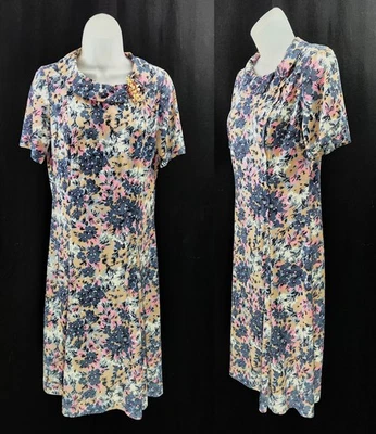 De Colección Casualmaker Sy Frankl Años 50 60 Día Vestido Camisa Cintura Frontal Cremallera Foral Otoño Foto 1 de 4