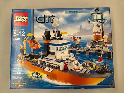 Lego City 7739 Guardia Costera Patrulla Barco y Torre Faro Nuevo Sellado Barco Flotadores Foto 1 de 4