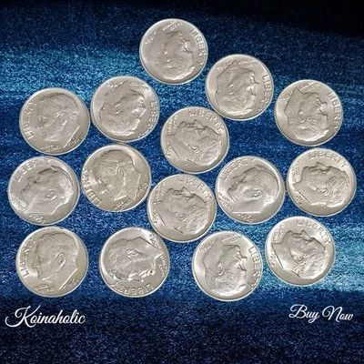 $1 Face 90% SILVER PROOF/UNCIRCULATED Roosevelt Dimes FROM 1947-1964, (10 Dimes) - Image 1 of 4