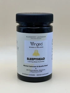 Winged Womens Wellness Sleepyhead Natural Sleep Gummies Exp 12/2025 Great taste! - Picture 1 of 3