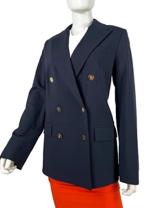 Ralph Lauren NWT Navy Blue Wool Blazer Jacket Coat 12 US 48 IT L Runway $345 - Picture 1 of 15