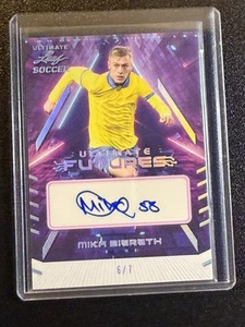 2022 Leaf Ultimate Soccer Monaco Mika Biereth RC Auto SP Holo Autograph #d 6/7 - Picture 1 of 2