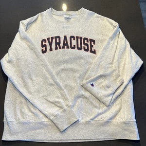 Champion Reverse Weave Syracuse Athletic XL Gray Sweatshirt Pullover Unisex - Picture 1 of 7