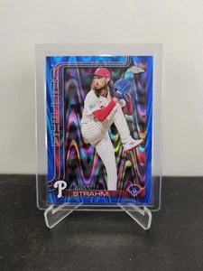 MATT STRAHM 2025 Topps Chrome ⚾️ #178 BLUE RAYWAVE REFRACTOR #'d/150 Phillies - Bild 1 von 2