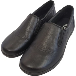 Hotter Black Leather Slip On Shoes Size 4.5 UK - Picture 1 of 10