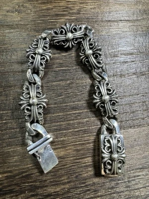 7.5英寸镀铬心形手链 — 第 1/4 张图片