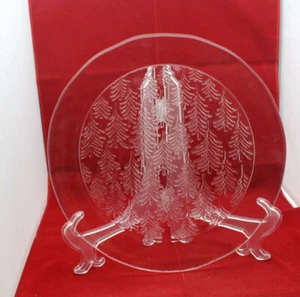 Iittala Finland kuusi Large Glass Platter Plate Tree 30 cm 11 3/4" Jorma Vennola - Imagen 1 de 12