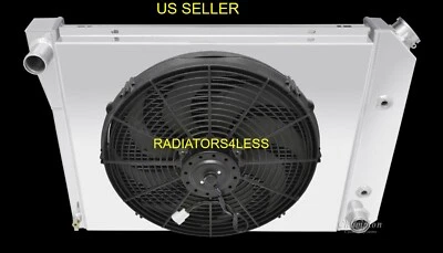 CHAMPION 3 FILAS ALUMINIO CUBIERTA RADIADOR VENTILADOR 16" 1979-1987 BUICK REGAL 21" NÚCLEO Foto 1 de 2