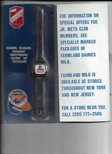 OROLOGIO SPORTIVO UFFICIALE JR. METS/FARMLAND DAIRIES (anni '80) - ANCORA SIGILLATO - Foto 1 di 1