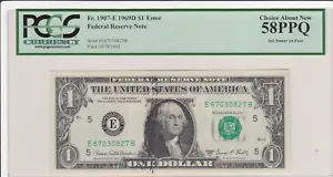 1969 D $1 Dollar Error INK SMEAR on FACE PCGS Choice About New 58 PPQ - Picture 1 of 2