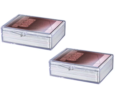 2 x ULTRA PRO Hinged Trading Cards Storage Case 50ct Box Holds 50 Trading Cards - Image 1 of 4
