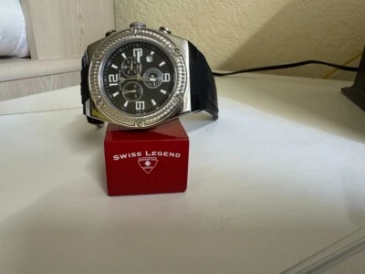 Reloj Swiss Legend para hombre 40025P-55 acelerador cronógrafo esfera negra Foto 1 de 4