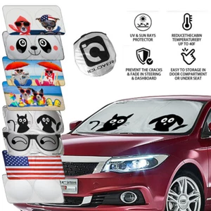 Car Front Windshield Sun Shade Cover Foldable Auto Window Visor UV Heat Shield - Picture 1 of 16