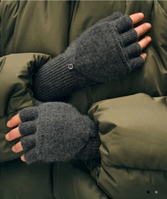 NUEVO Guante Top Blanco+Warren Cashmere Gris Carbón Original $185 Foto 1 de 4