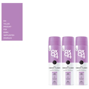 3x150ml 8x4 Bodyspray Deodorant Deo-Spray N° 4 Vibrant Flower | 0% Alu - Bild 1 von 2