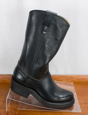 Herman Santa Rosa Black Leather Motorcycle Riding Boots Womens Size 5.5 D - Image 1 of 4
