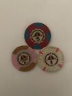 BOARDWALK REGENCY AC Casino 2nd ISSUE HOUSE CHIPS $1.00, $2.50 and $5.00