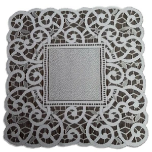 Fancy new square lace Table Mat /Doily/Napkin White 50 x 50 cm (20"x 20") - Picture 1 of 2