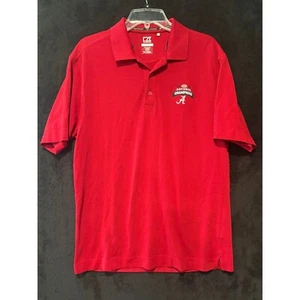 Cutter & Buck Alabama Crimson Tide Polo Shirt Moisture Wicking Mens M - Picture 1 of 9