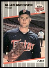 1989 Fleer Baseball Card Allan Anderson Minnesota Twins #102