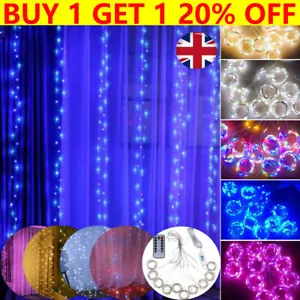 Ramadan Eid Mubarak Fairy String Light LED Curtain Lights Window Wedding Decor - Picture 1 of 19