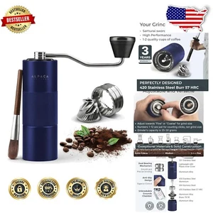 Effortless Manual Coffee Grinder: Conical Burr with Precision Dial for All Brews - Picture 1 of 8