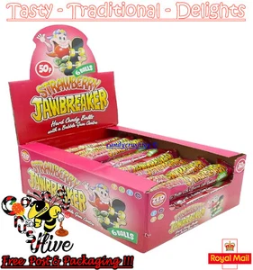 ZED CANDY STRAWBERRY JAWBREAKER Veg Halal Chewing Gum Bag Filler - 144 count - Picture 1 of 1