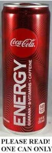 Coca-Cola "Energy" Coke Guarana Caffeine B-Vitamins NEW FULL 12oz 355ml USA 2020 - Picture 1 of 4