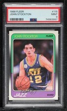 1988-89 Fleer John Stockton #115 PSA 9 MINT Rookie RC HOF
