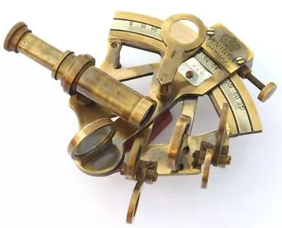 Nautical Ship Instrument Astrolabe Marine Brass 3  Sextant Handmade • 53.83$