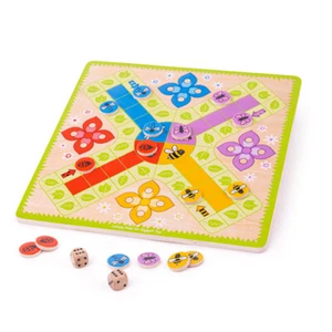Bigjigs Toys Juego de Mesa Familiar Tradicional Ludo Madera Infantil - Imagen 1 de 3