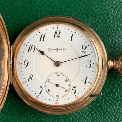 1898 Illinois Sangamo 23 Jewels 16S 2 Tone Hunter Case Railroad Pocket Watch - Image 1 of 4