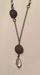 Silpada~Sterling Silver Coin & Crystal Necklace~N1713~Lovely!! - Picture 1 of 5