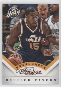2013-14 Panini Prestige Red Bonus Shots Derrick Favors #20