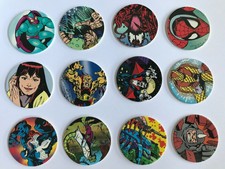 (083) Lot 12 Pogs Marvel Spiderman 1994 - Comme neuf # pog cap caps tazo