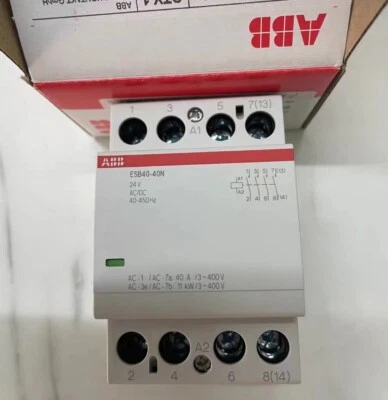 1pc ABB ESB40-40N-01 Installation Contactor 24V AC/DC 1SAE341111R0140 - Image 1 of 3