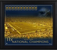 Notre Dame Fighting Irish Framed 15x17 Football Champship Count Collage
