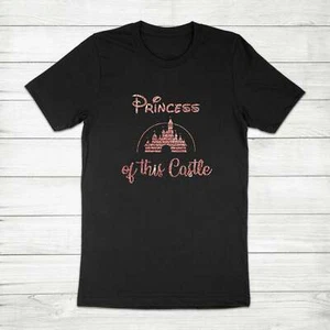 Princess of this Castle Saying Gift for Her Glitter Funny Unisex Tee T-Shirt - Picture 1 of 10