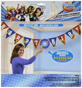 DC Super Hero Girls HAPPY BIRTHDAY Banner Kit Custom Jumbo Letters 10 Feet Long - Picture 1 of 1