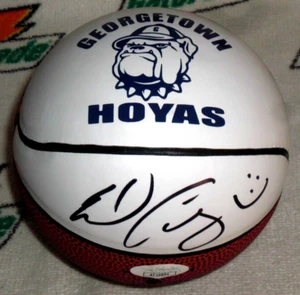 ED COOLEY SIGNED GEORGETOWN HOYAS LOGO MINI BASKETBALL  proof - J.S.A. Certified - Picture 1 of 6